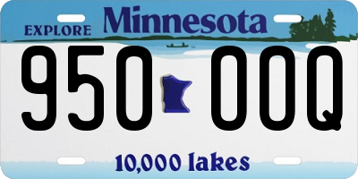 MN license plate 950OOQ