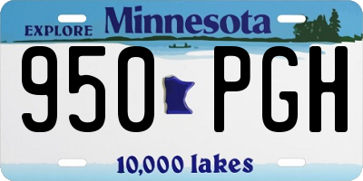 MN license plate 950PGH