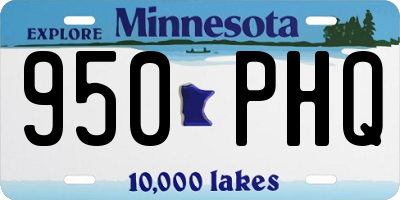 MN license plate 950PHQ