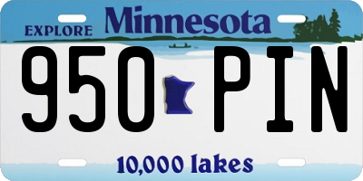 MN license plate 950PIN