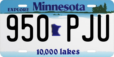 MN license plate 950PJU
