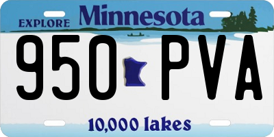 MN license plate 950PVA