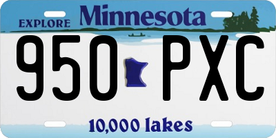 MN license plate 950PXC