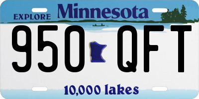 MN license plate 950QFT