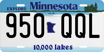 MN license plate 950QQL
