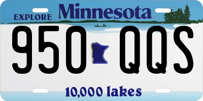 MN license plate 950QQS