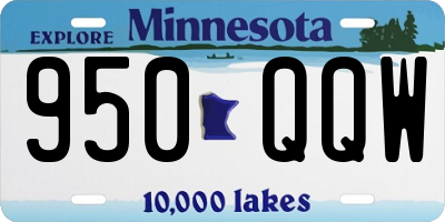 MN license plate 950QQW