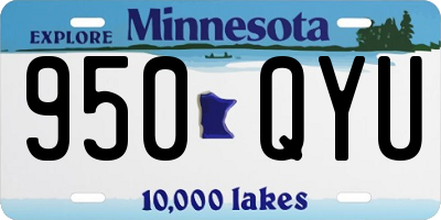 MN license plate 950QYU