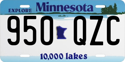 MN license plate 950QZC