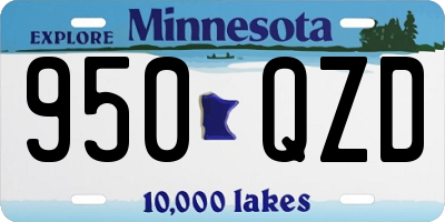 MN license plate 950QZD