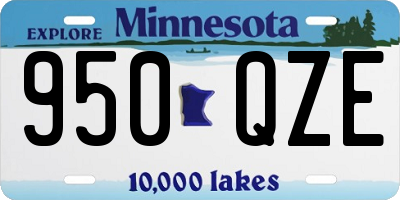 MN license plate 950QZE