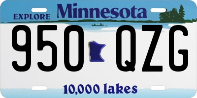 MN license plate 950QZG