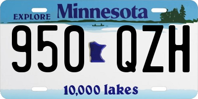 MN license plate 950QZH