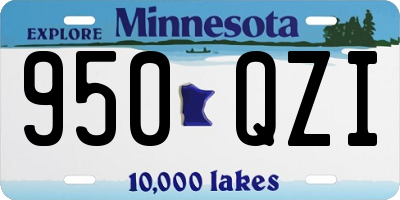 MN license plate 950QZI