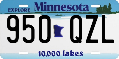 MN license plate 950QZL
