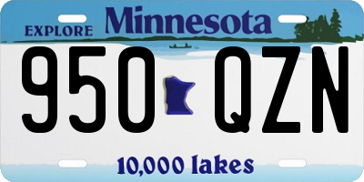 MN license plate 950QZN