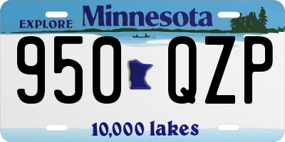 MN license plate 950QZP