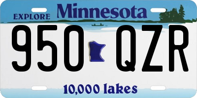 MN license plate 950QZR