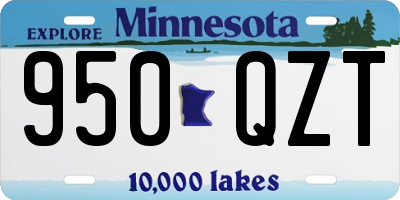 MN license plate 950QZT