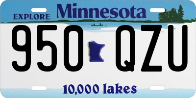 MN license plate 950QZU