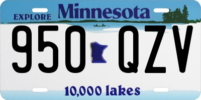 MN license plate 950QZV