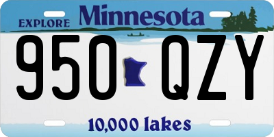 MN license plate 950QZY