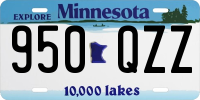 MN license plate 950QZZ