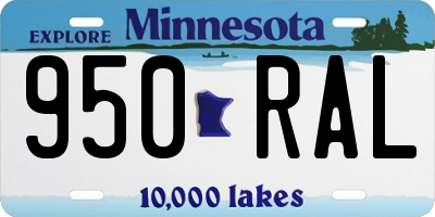 MN license plate 950RAL