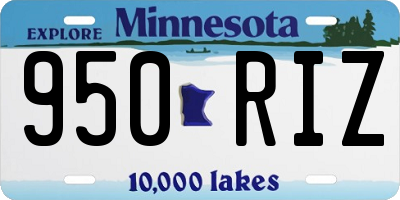 MN license plate 950RIZ