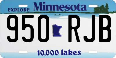 MN license plate 950RJB