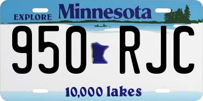 MN license plate 950RJC
