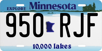 MN license plate 950RJF