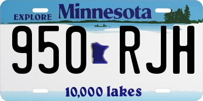 MN license plate 950RJH