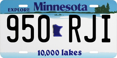 MN license plate 950RJI