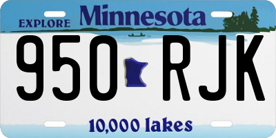 MN license plate 950RJK