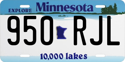 MN license plate 950RJL