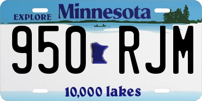 MN license plate 950RJM