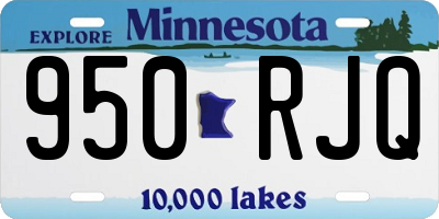MN license plate 950RJQ