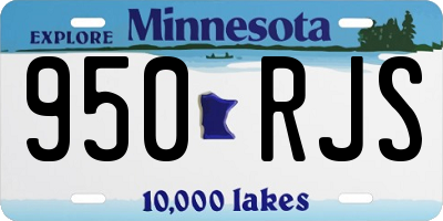 MN license plate 950RJS