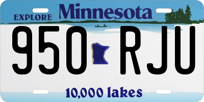 MN license plate 950RJU