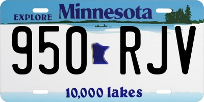 MN license plate 950RJV