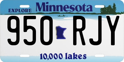MN license plate 950RJY