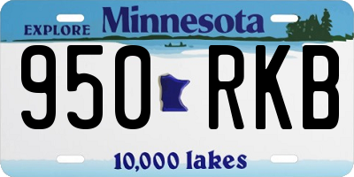 MN license plate 950RKB