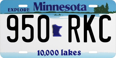 MN license plate 950RKC