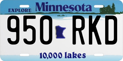 MN license plate 950RKD