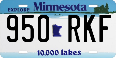 MN license plate 950RKF