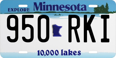MN license plate 950RKI