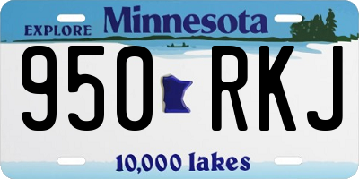 MN license plate 950RKJ