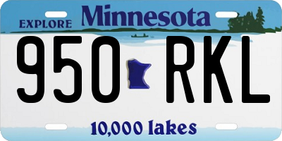 MN license plate 950RKL