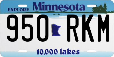 MN license plate 950RKM